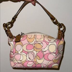 Coach Pink and Cream Mini Bag mid-2000s